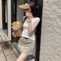 弹力修身半高领上衣